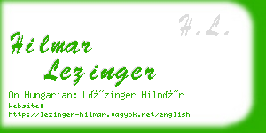 hilmar lezinger business card